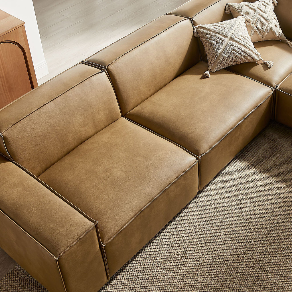 Restore 5-Piece Vegan Leather Modular L-Shaped Sofa
