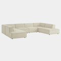 Restore 6-Piece Performance Fabric Upholstered U-Shaped Sectional Sofa