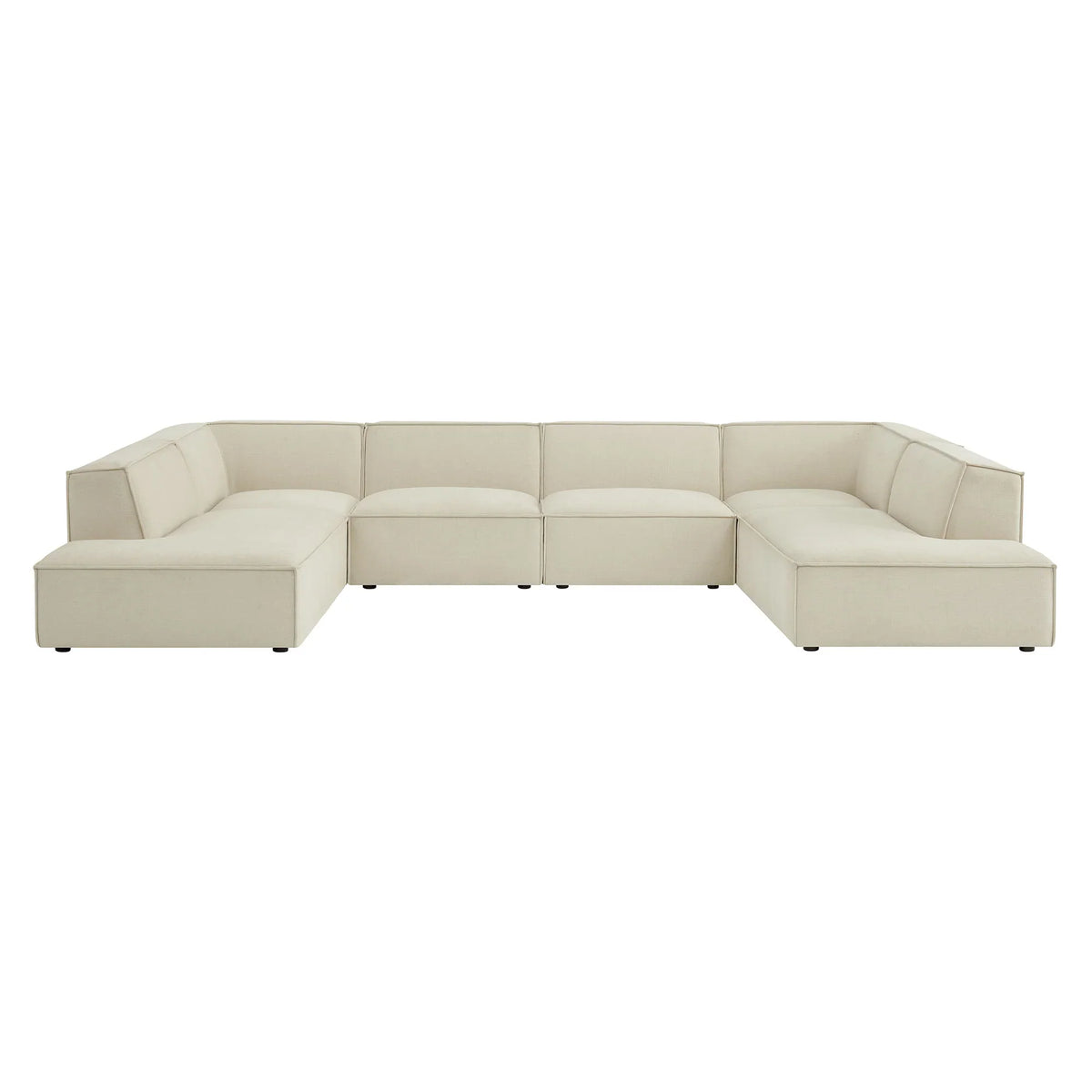 Restore 6-Piece Performance Fabric Upholstered U-Shaped Sectional Sofa