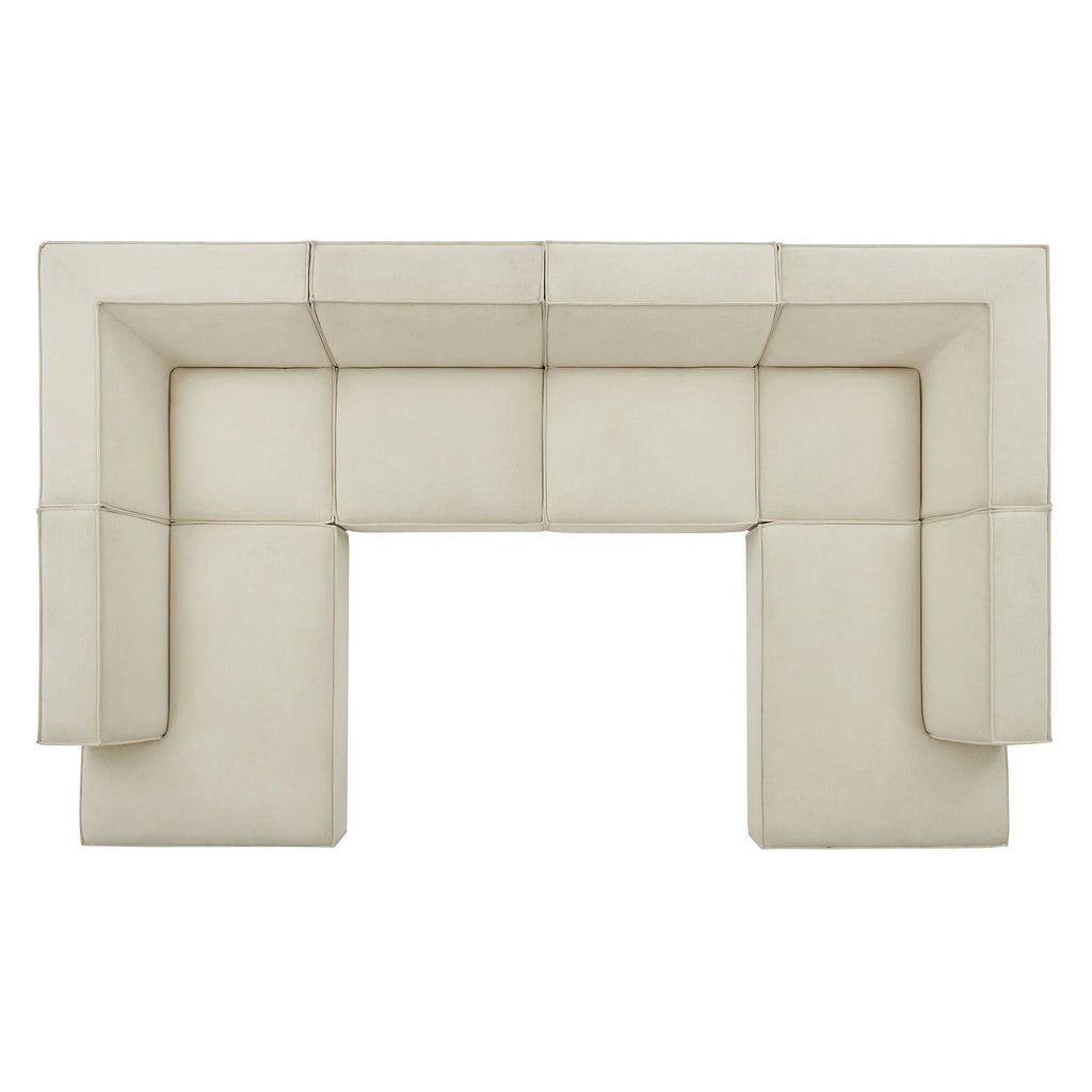 Restore 6-Piece Performance Fabric Upholstered U-Shaped Sectional Sofa