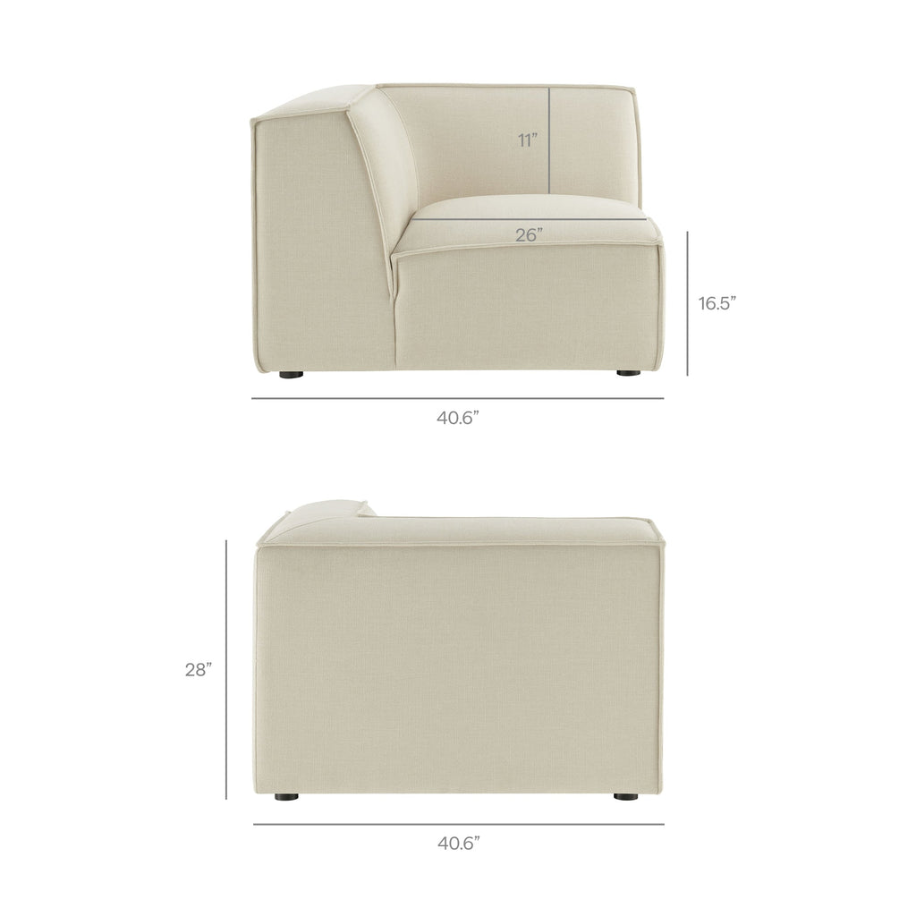 Restore 6-Piece Performance Fabric Upholstered U-Shaped Sectional Sofa