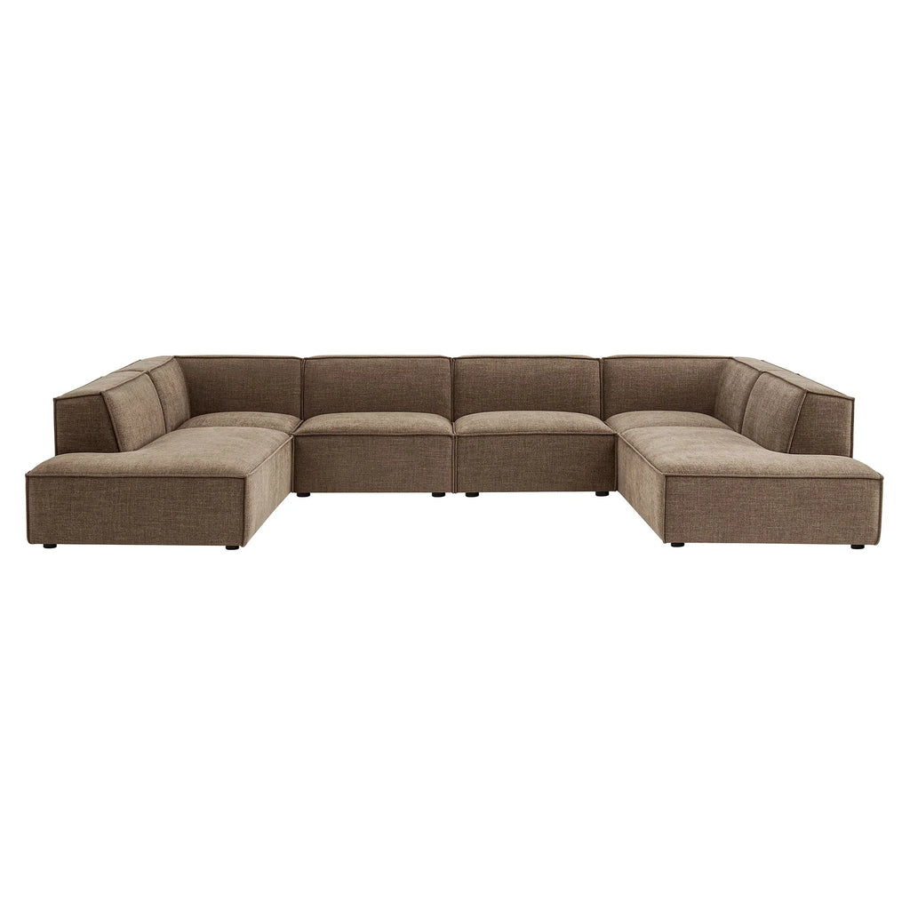 Restore 6-Piece Performance Fabric Upholstered U-Shaped Sectional Sofa