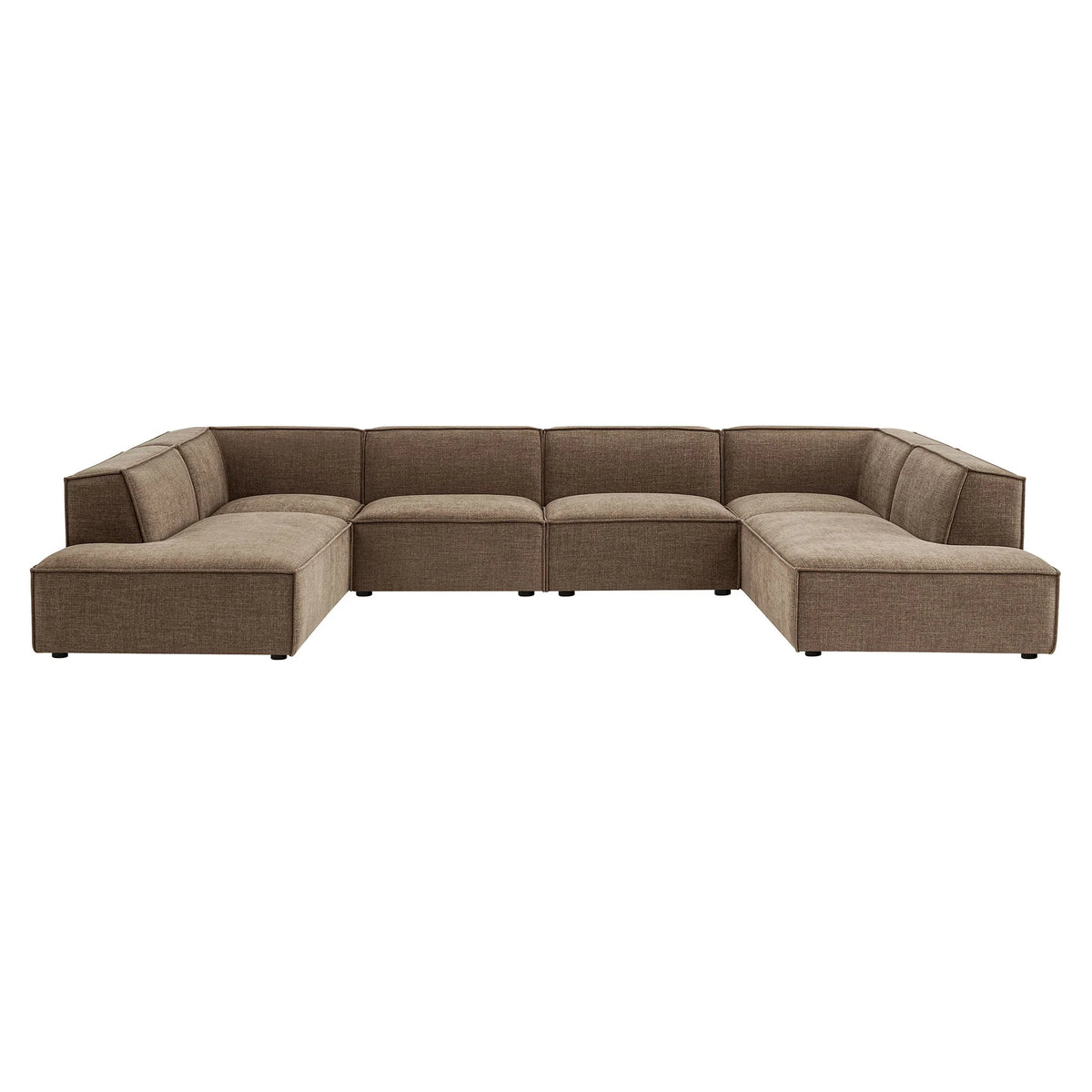 Restore 6-Piece Performance Fabric Upholstered U-Shaped Sectional Sofa