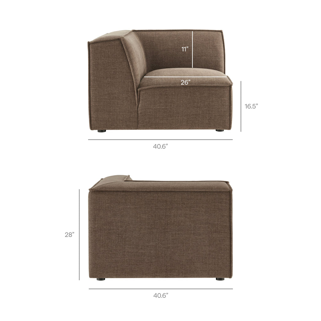 Restore 6-Piece Performance Fabric Upholstered U-Shaped Sectional Sofa
