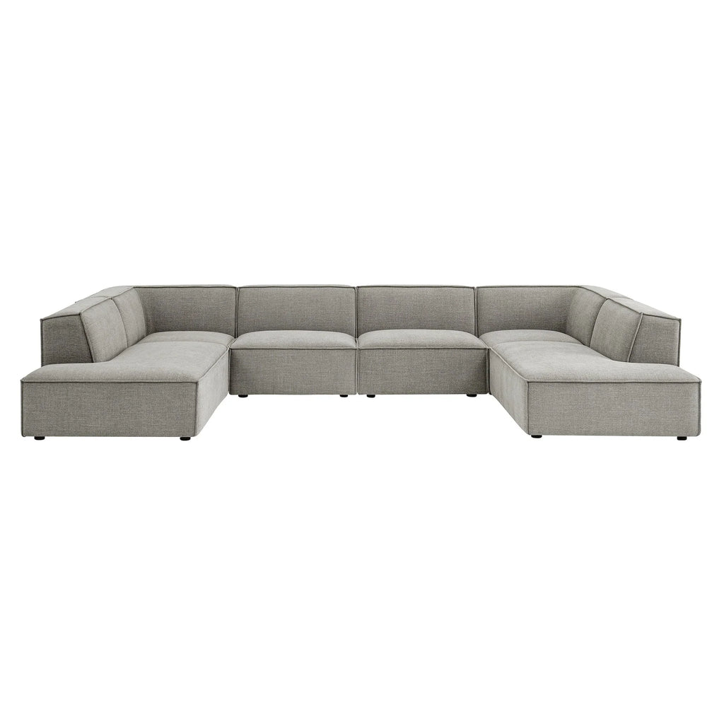Restore 6-Piece Performance Fabric Upholstered U-Shaped Sectional Sofa