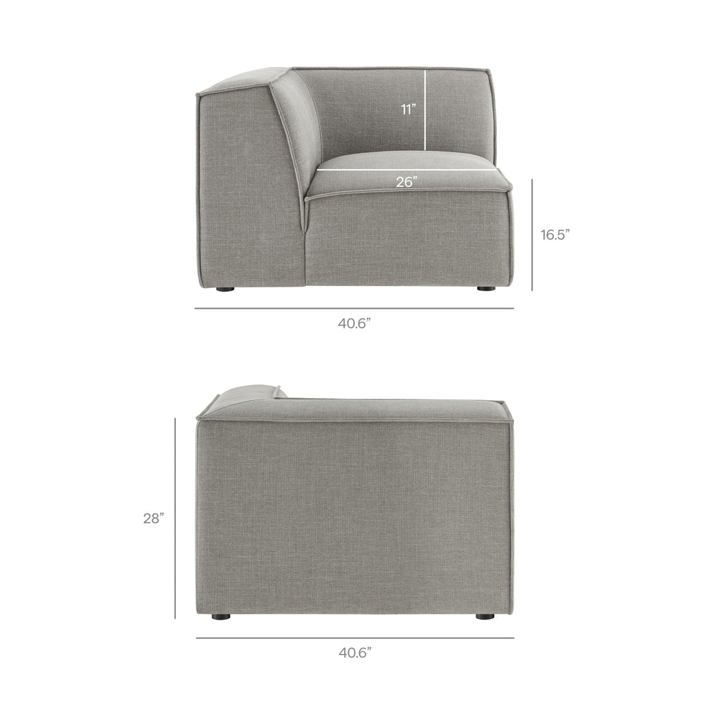 Restore 6-Piece Performance Fabric Upholstered U-Shaped Sectional Sofa