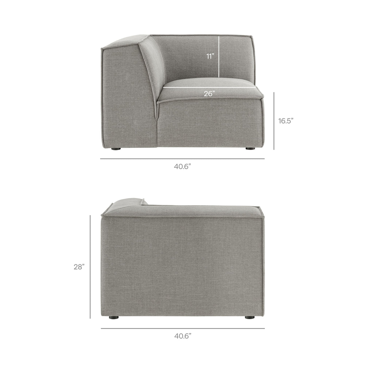 Restore 6-Piece Performance Fabric Upholstered U-Shaped Sectional Sofa