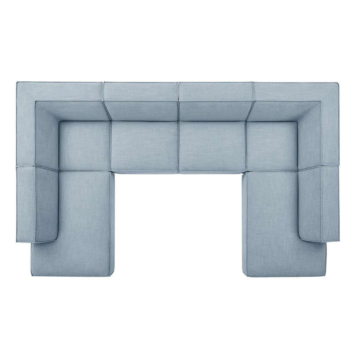 Restore 6-Piece Performance Fabric Upholstered U-Shaped Sectional Sofa