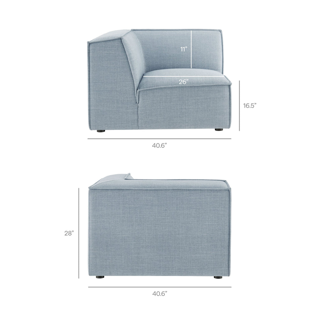 Restore 6-Piece Performance Fabric Upholstered U-Shaped Sectional Sofa
