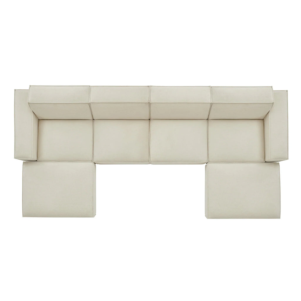 Restore 6-Piece Performance Fabric Upholstered Modular Sectional Sofa