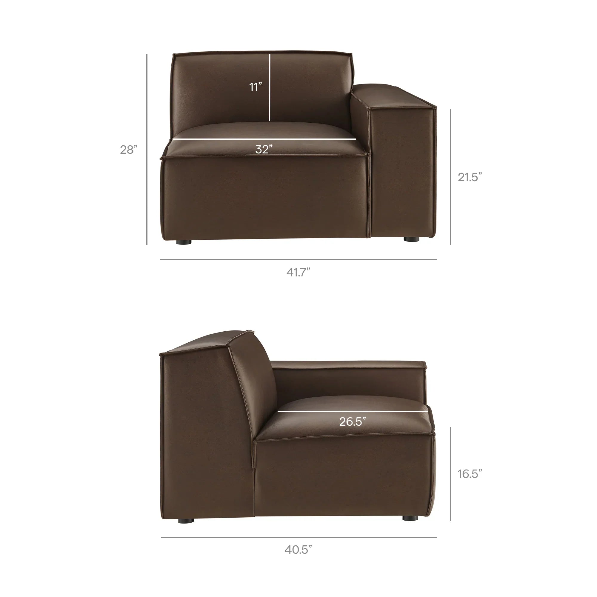 Restore 6-Piece Vegan Leather Modular Sectional Sofa