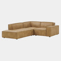 Restore 3-Piece Vegan Leather Modular L-Shaped Sectional Sofa