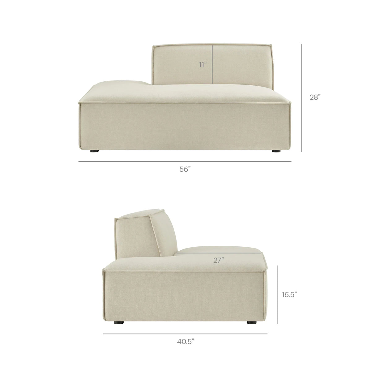 Restore 2-Piece Performance Fabric Upholstered Modular Loveseat