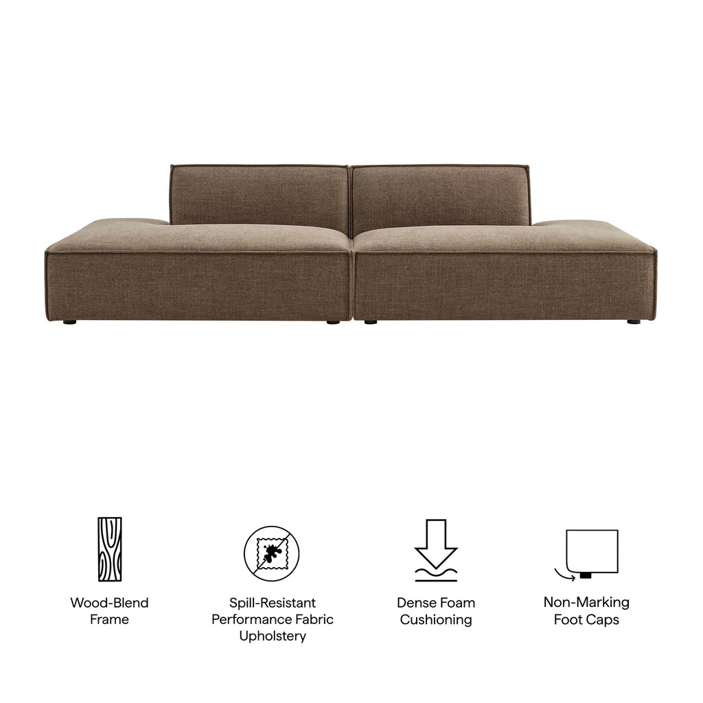 Restore 2-Piece Performance Fabric Upholstered Modular Loveseat