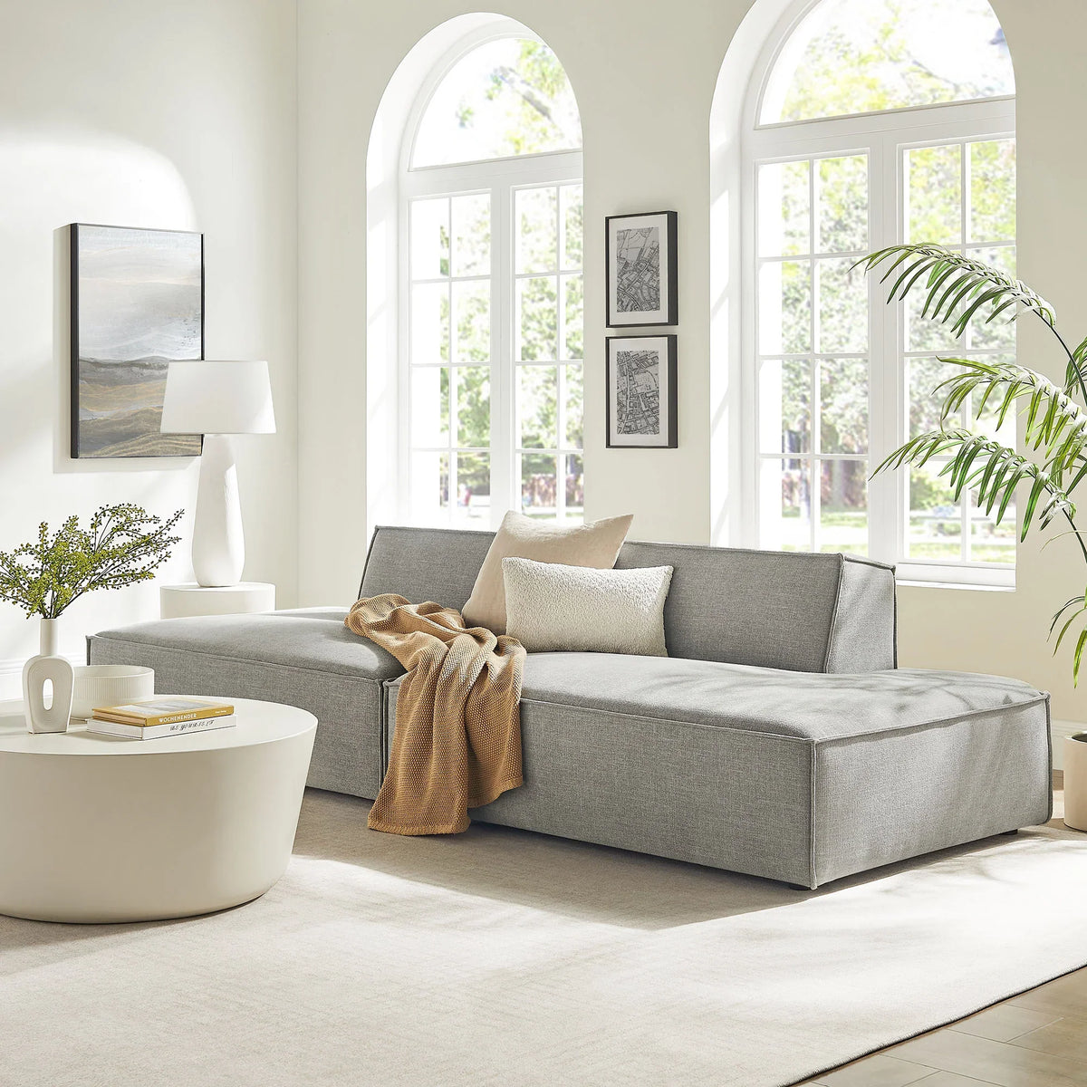 Restore 2-Piece Performance Fabric Upholstered Modular Loveseat