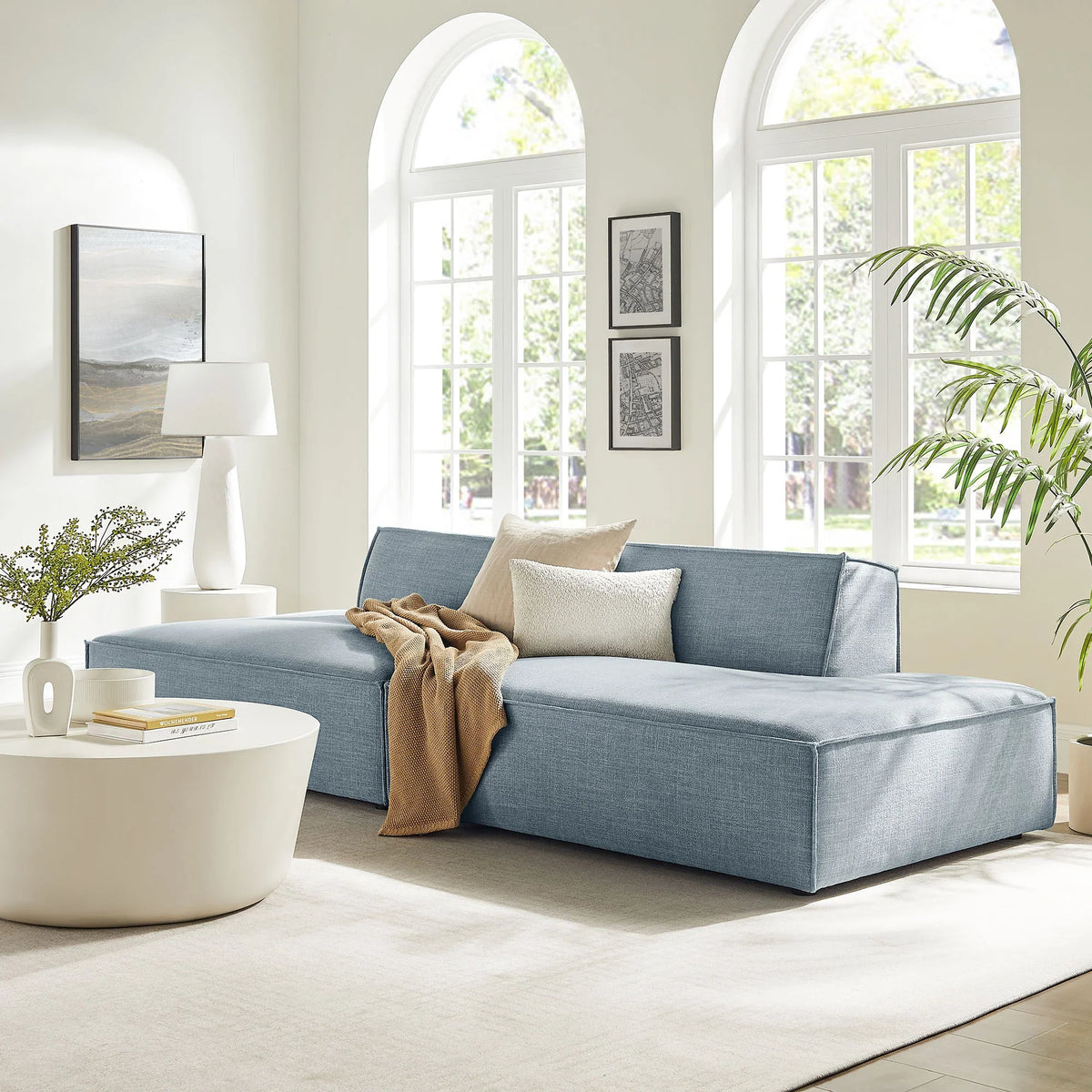 Restore 2-Piece Performance Fabric Upholstered Modular Loveseat