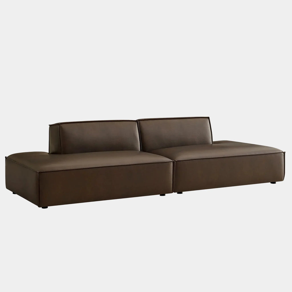 Restore 2-Piece Vegan Leather Modular Sofa