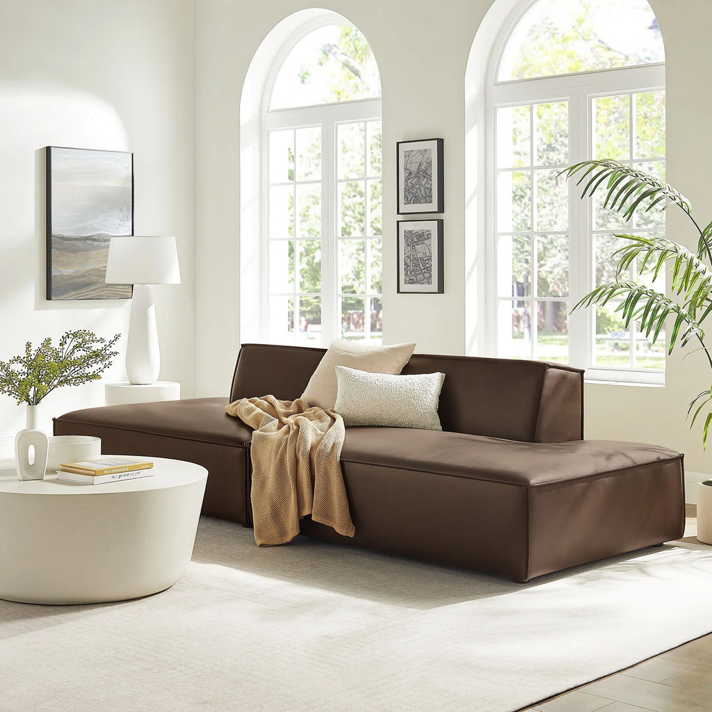 Restore 2-Piece Vegan Leather Modular Sofa