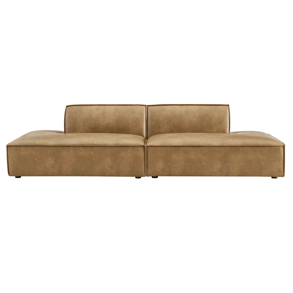 Restore 2-Piece Vegan Leather Modular Sofa