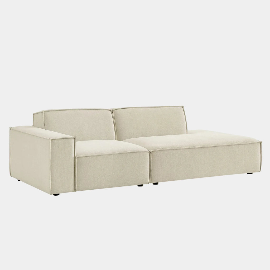 Restore 2-Piece Performance Fabric Upholstered Modular Loveseat