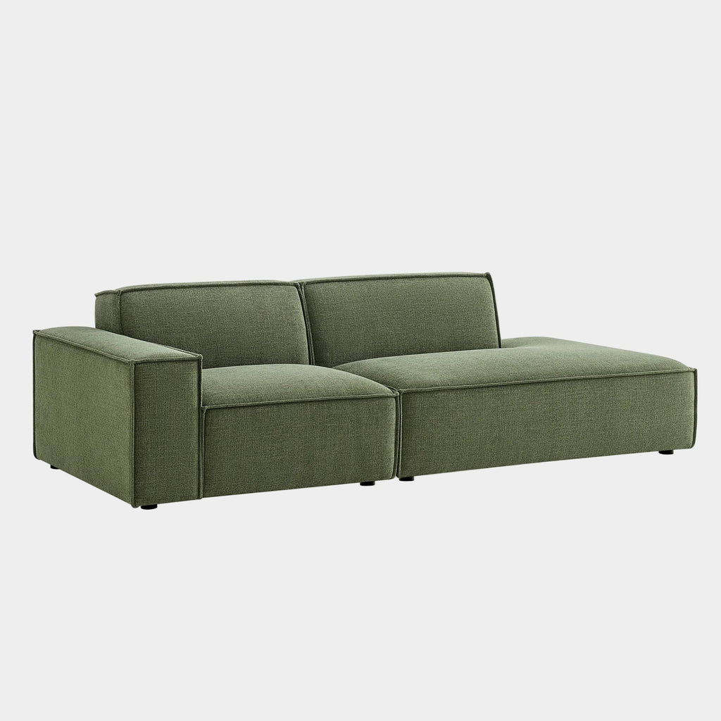 Restore 2-Piece Performance Fabric Upholstered Modular Loveseat