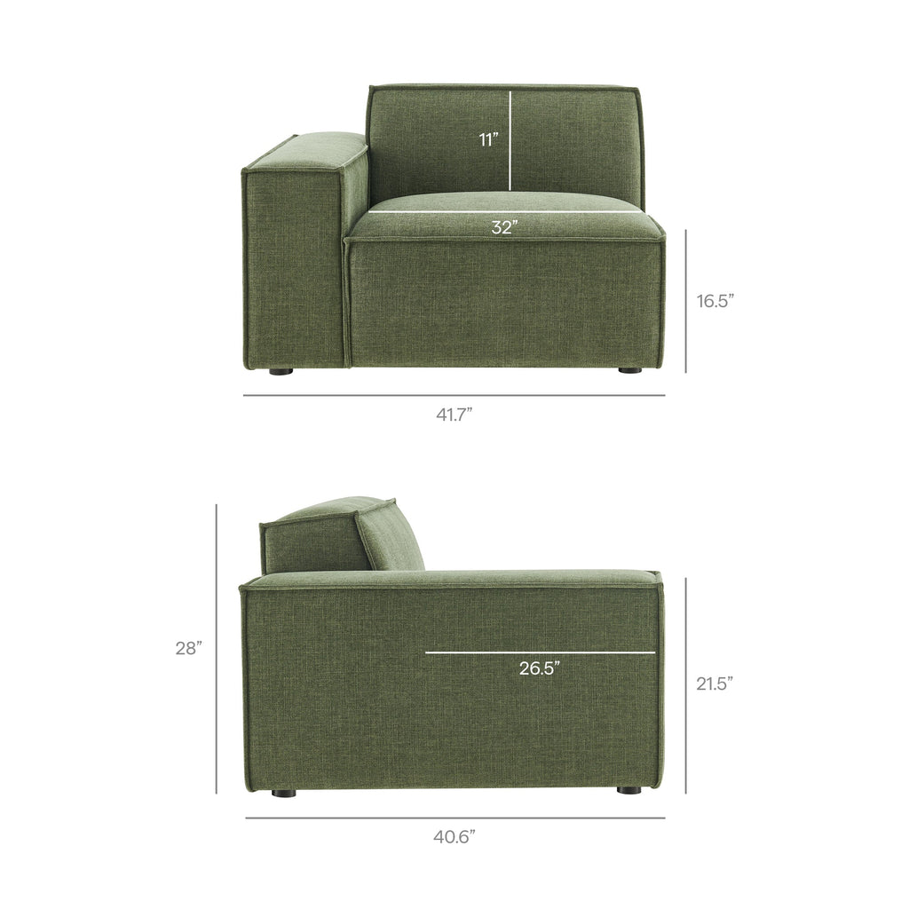 Restore 2-Piece Performance Fabric Upholstered Modular Loveseat