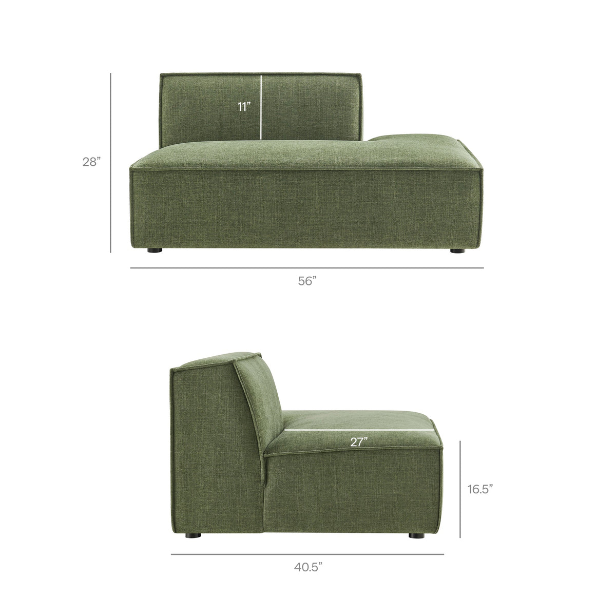 Restore 2-Piece Performance Fabric Upholstered Modular Loveseat