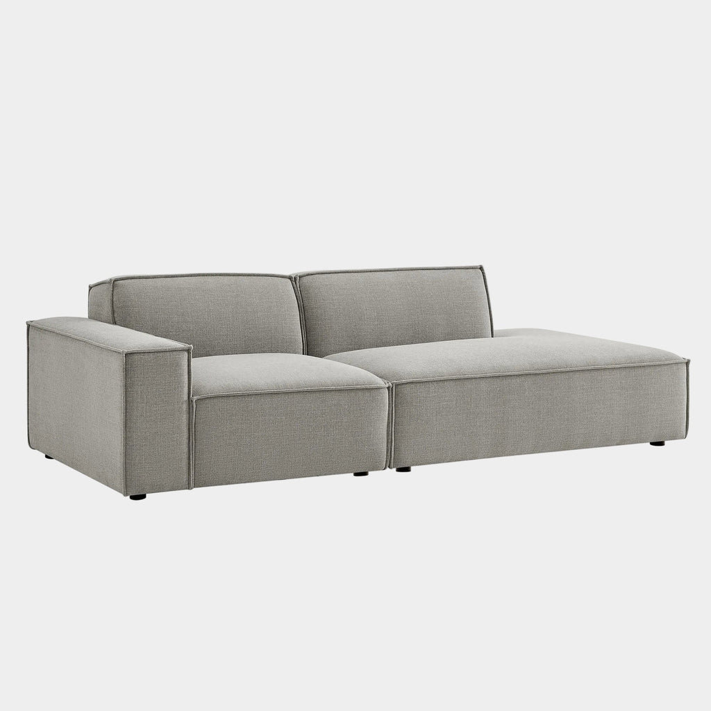 Restore 2-Piece Performance Fabric Upholstered Modular Loveseat