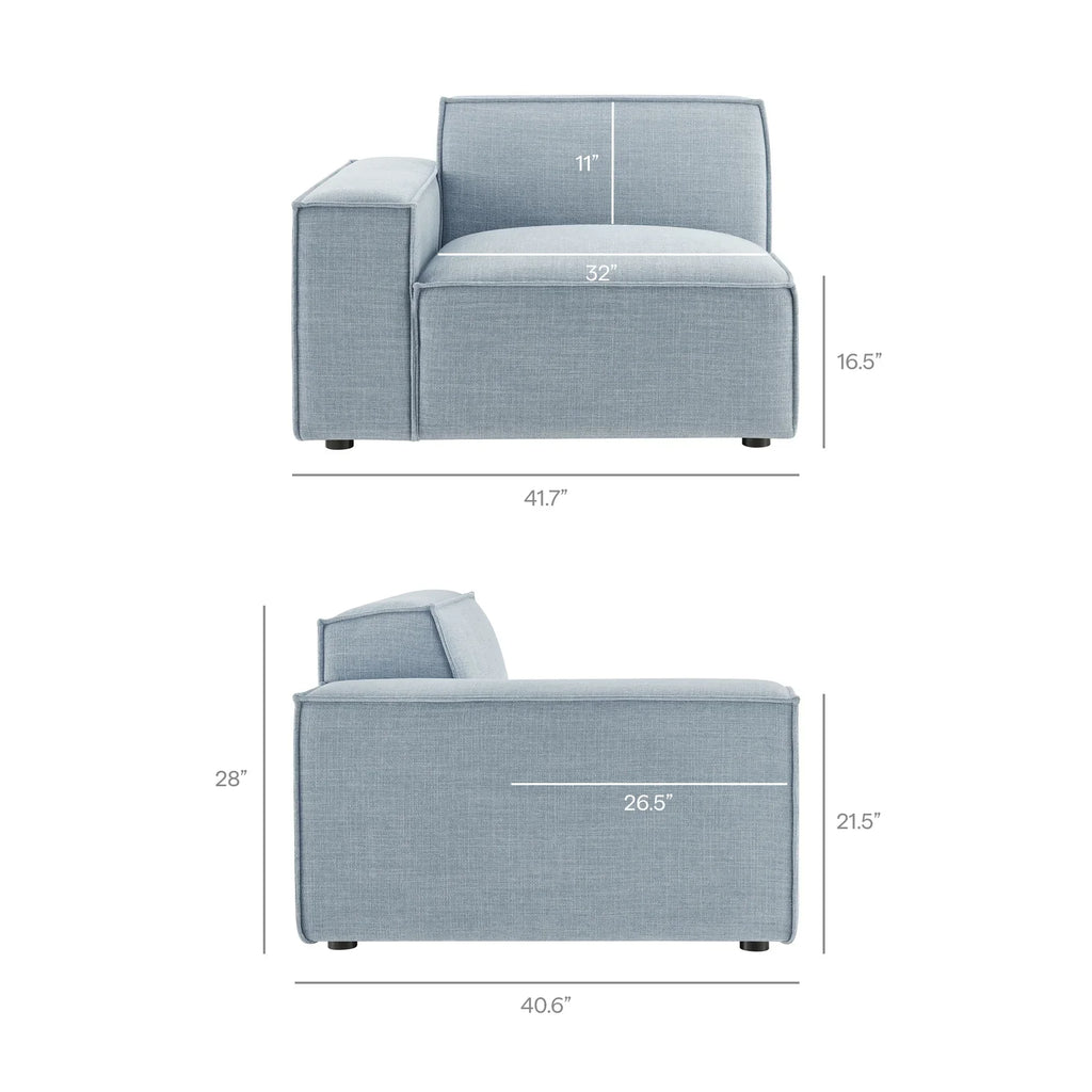 Restore 2-Piece Performance Fabric Upholstered Modular Loveseat