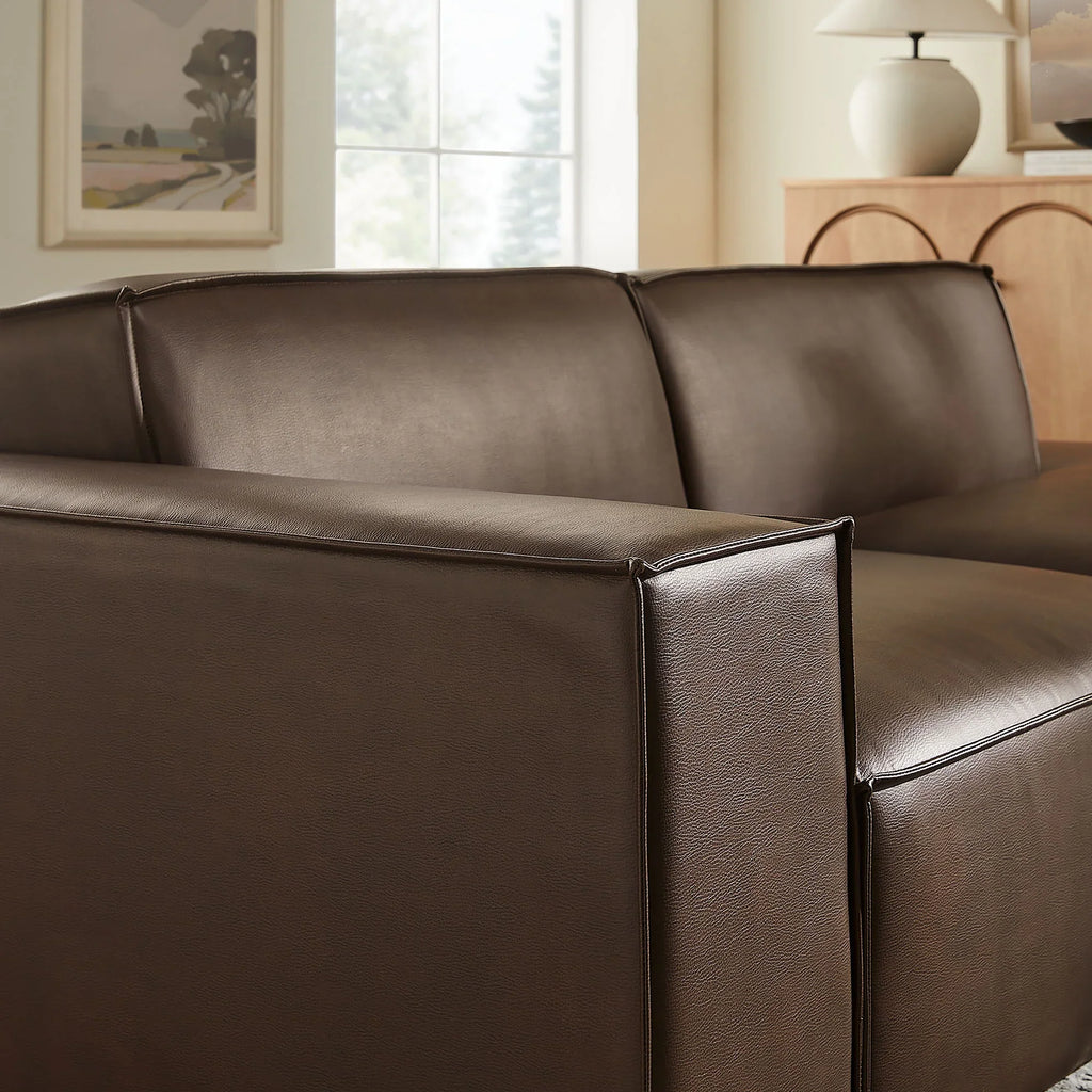 Restore 2-Piece Vegan Leather Modular Loveseat