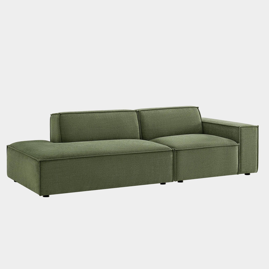 Restore 2-Piece Performance Fabric Upholstered Modular Loveseat