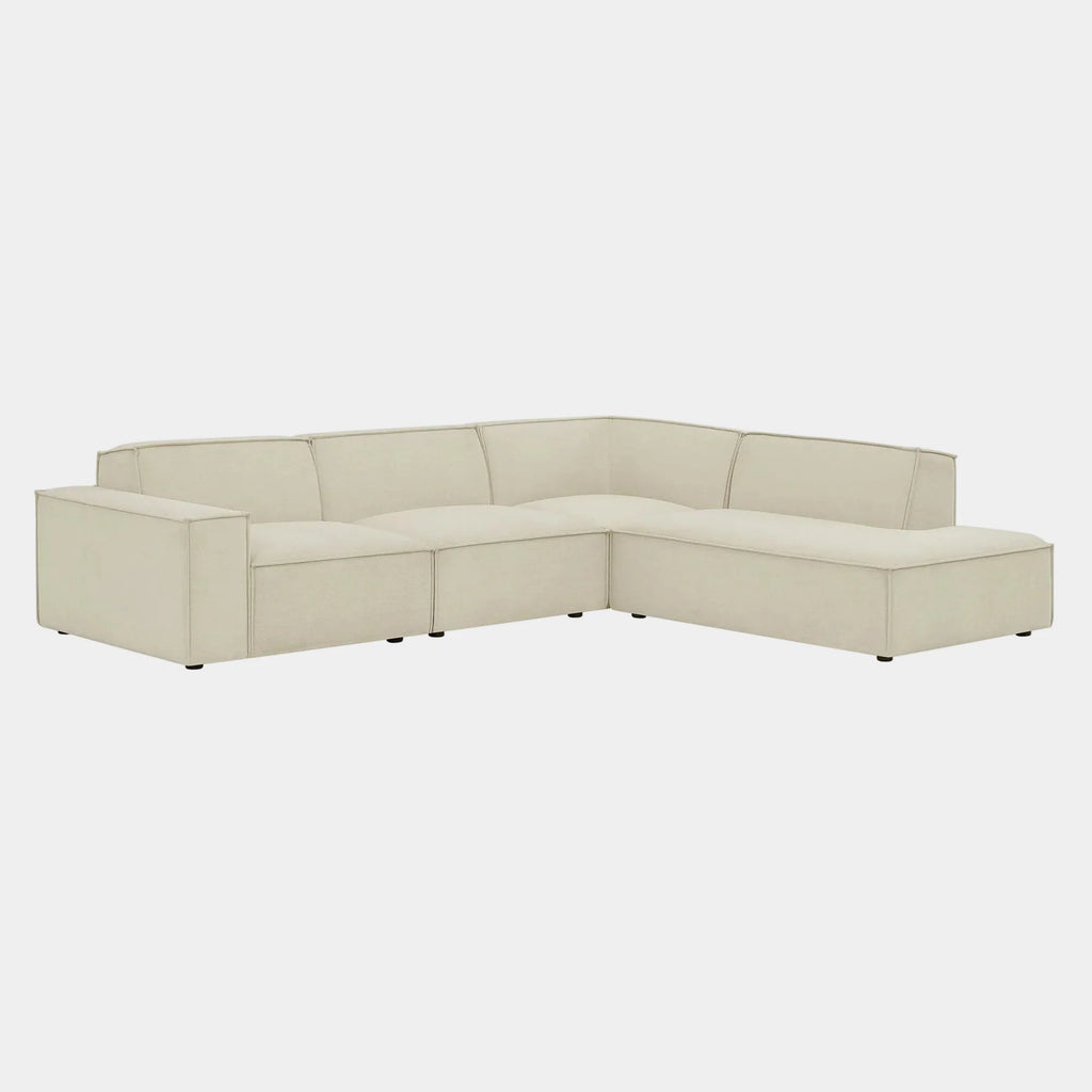 Restore 4-Piece Performance Fabric Upholstered Modular L-Shaped Sofa
