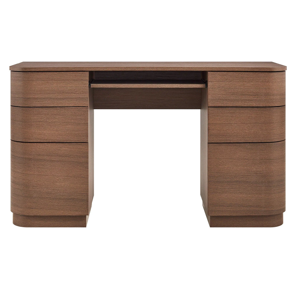 Mirae 55" 6-Drawer Curved Office Desk