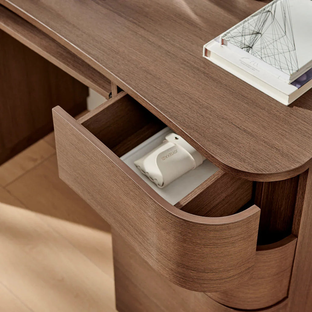Mirae 55" 6-Drawer Curved Office Desk