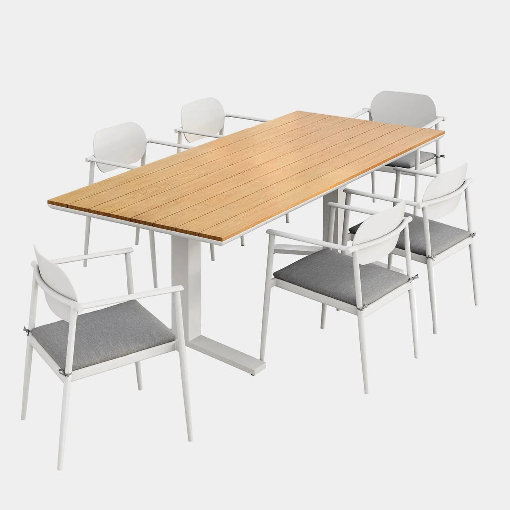 Aeris 7-Piece Outdoor Patio Aluminum Dining Set