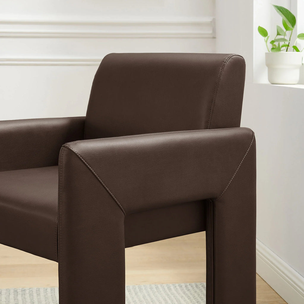 Daven Vegan Leather Dining Armchair