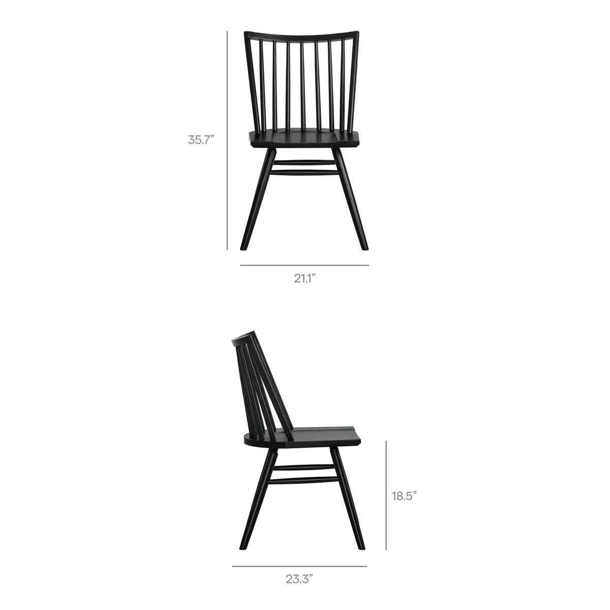Alvar Spindle Back Dining Side Chairs Set of 2