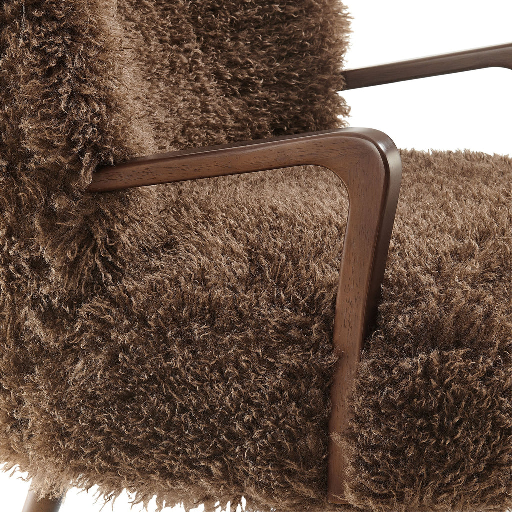 Zerra Faux Shearling Accent Armchair