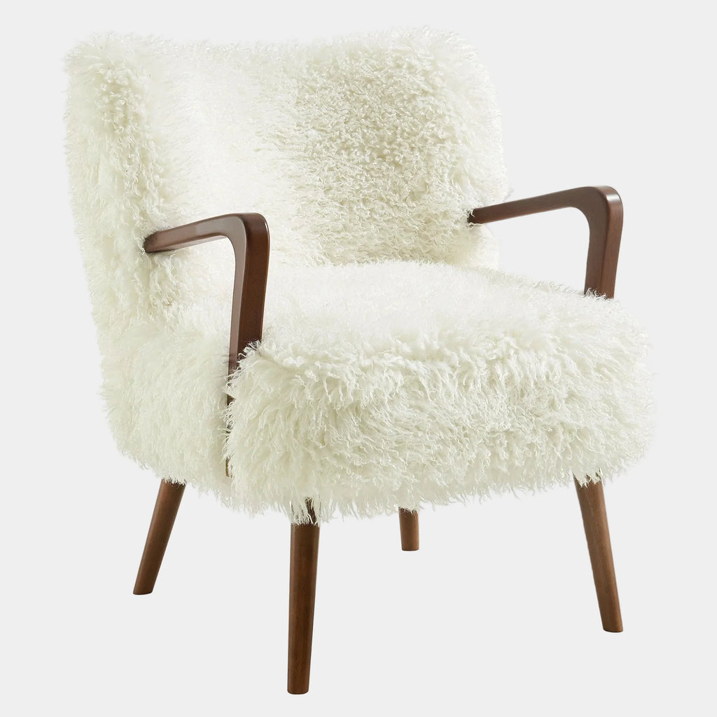 Zerra Faux Shearling Accent Armchair