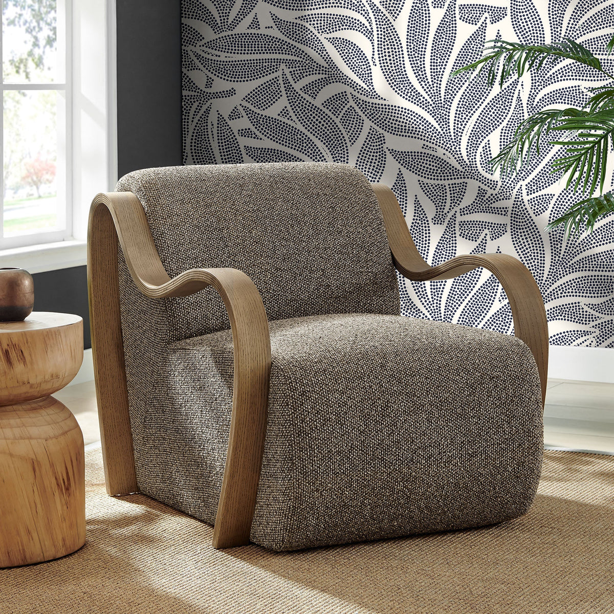 Atrium Lattice Boucle Accent Armchair