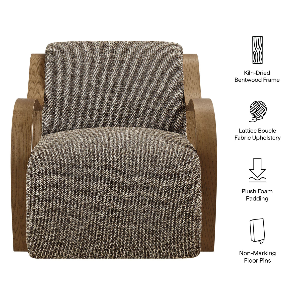 Atrium Lattice Boucle Accent Armchair