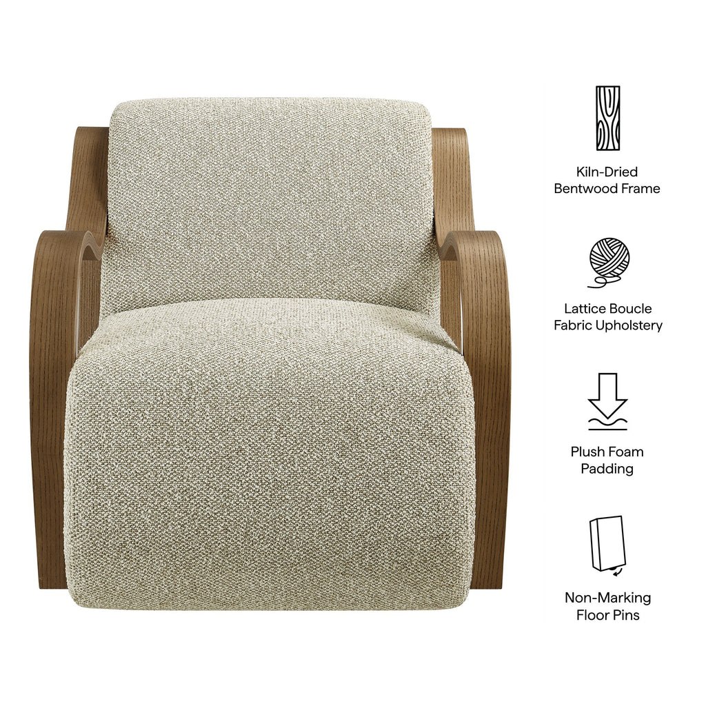 Atrium Lattice Boucle Accent Armchair