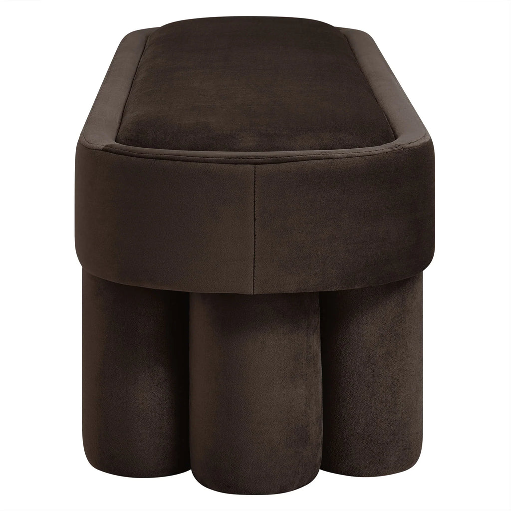 Mossi Oval Performance Velvet Accent Bench