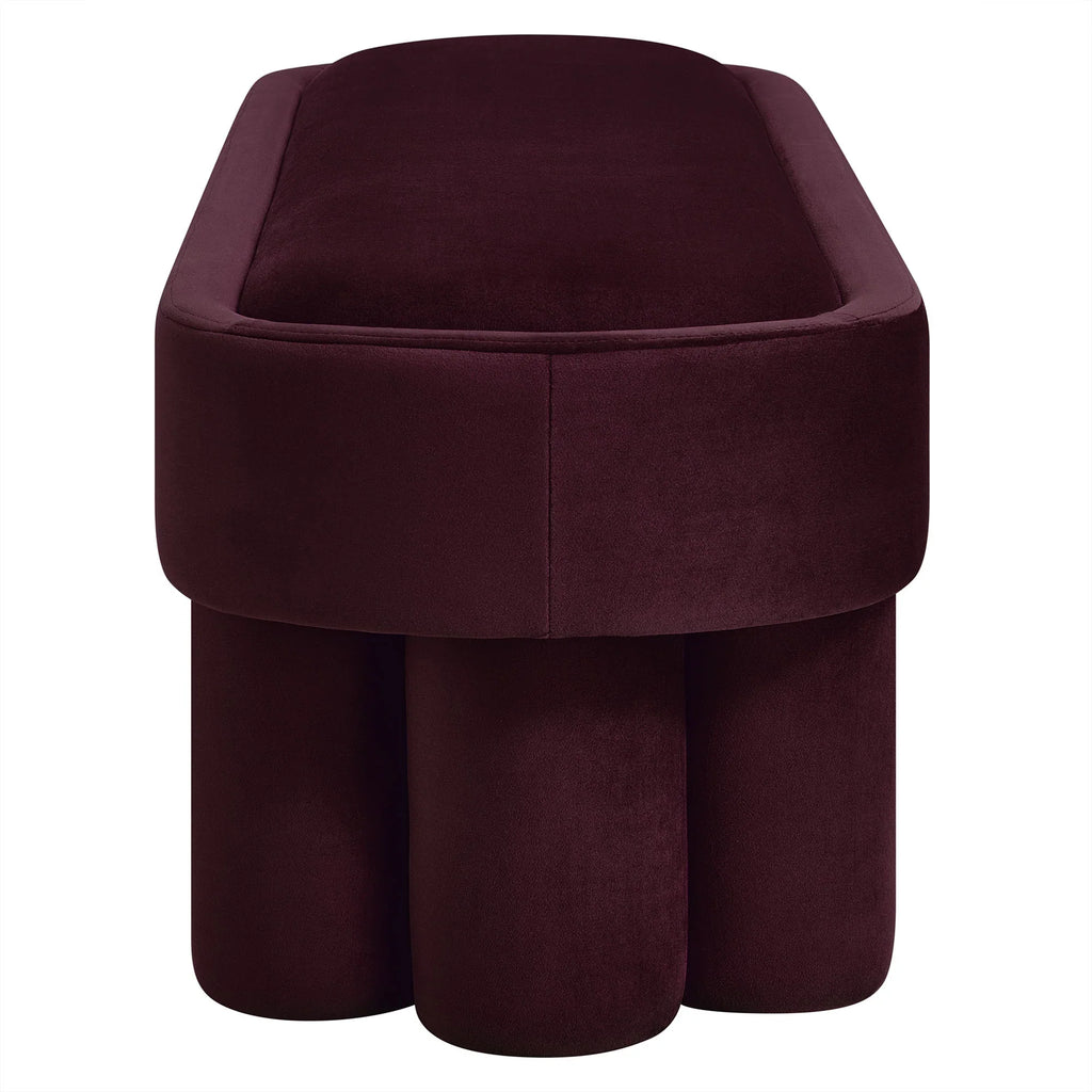 Mossi Oval Performance Velvet Accent Bench