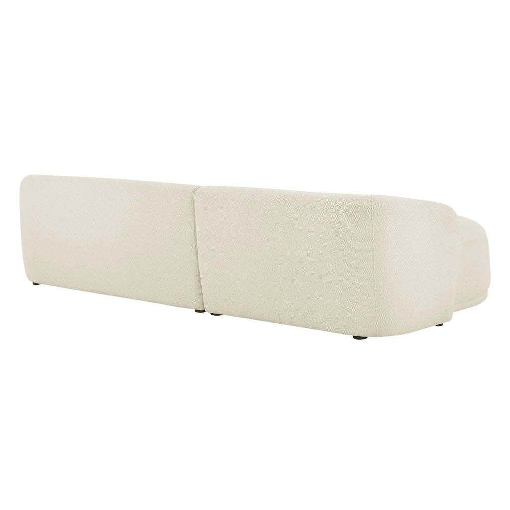 Monica 2 Piece Left Facing Boucle Fabric Modular Sofa with Chaise