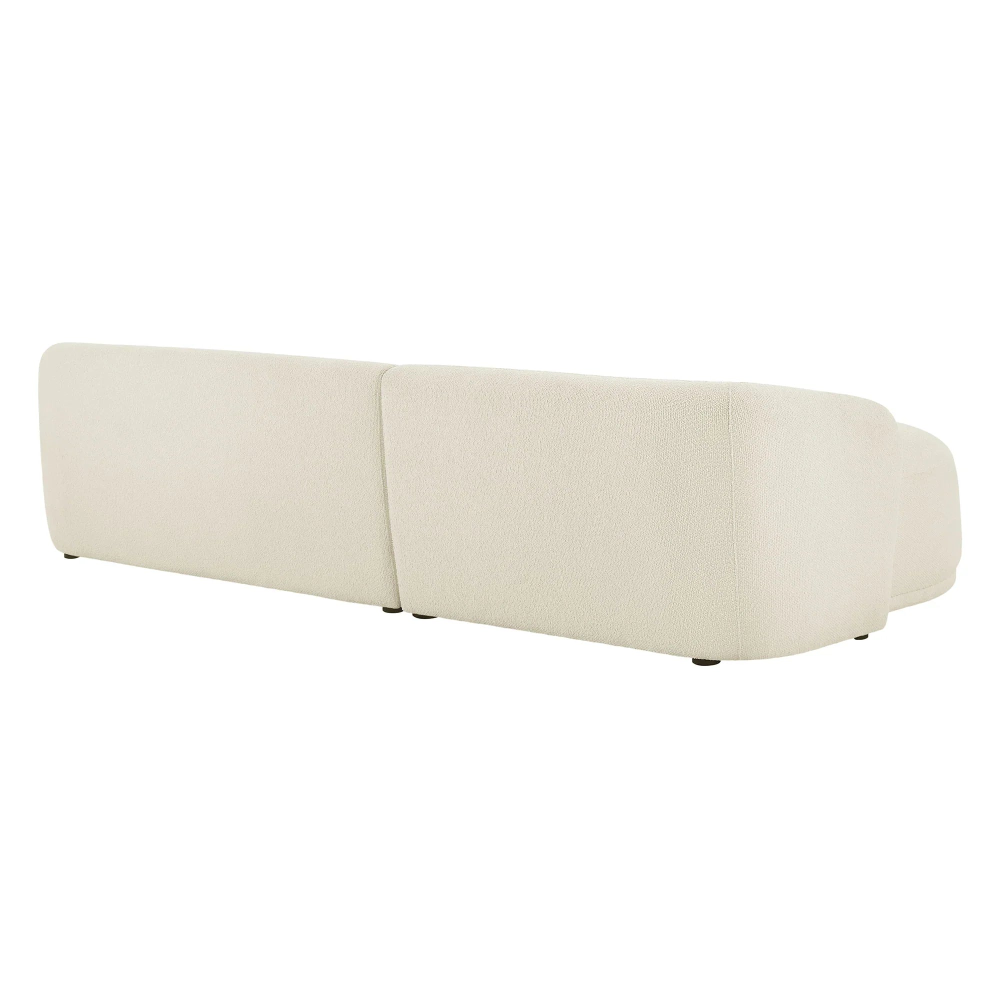 Monica 2 Piece Left Facing Boucle Fabric Modular Sofa with Chaise