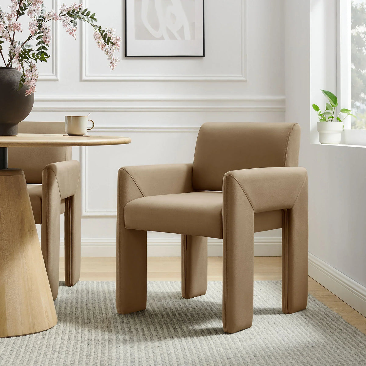 Daven Stain-Resistant Performance Velvet Dining Armchair