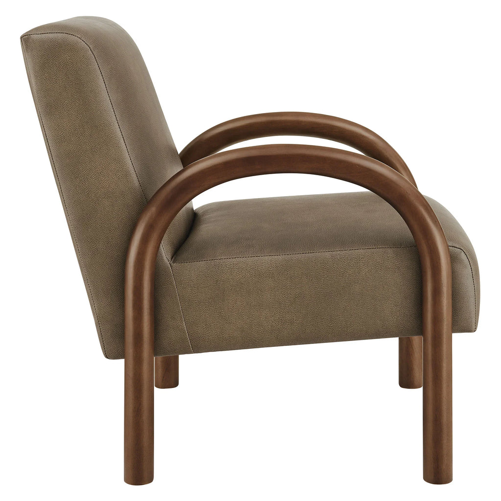 Lunet Faux Leather Upholstered Accent Chair