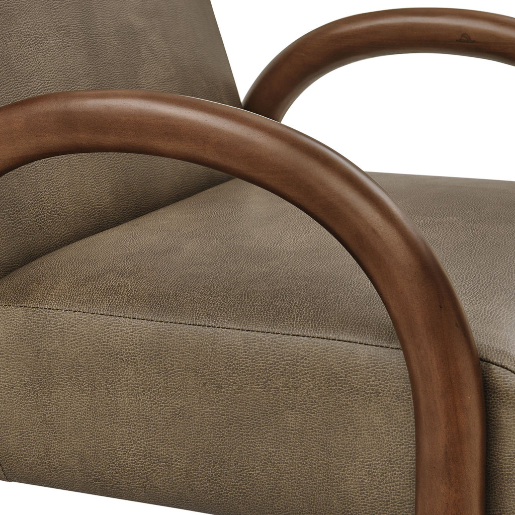 Lunet Faux Leather Upholstered Accent Chair
