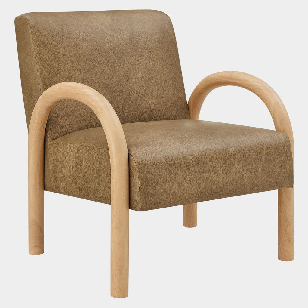 Lunet Faux Leather Upholstered Accent Chair